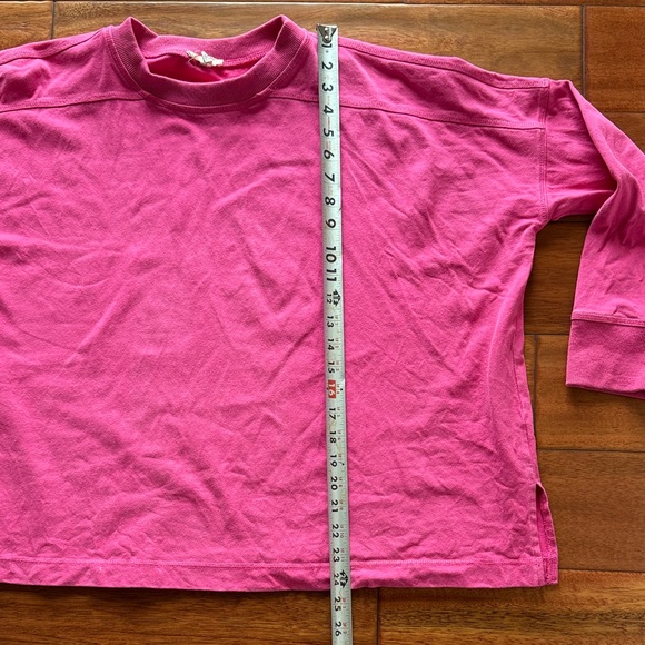 Easel Pink Long Sleeve Crew neck Sweatshirt Oversized Medium 100% Cotton - Picture 8 of 8